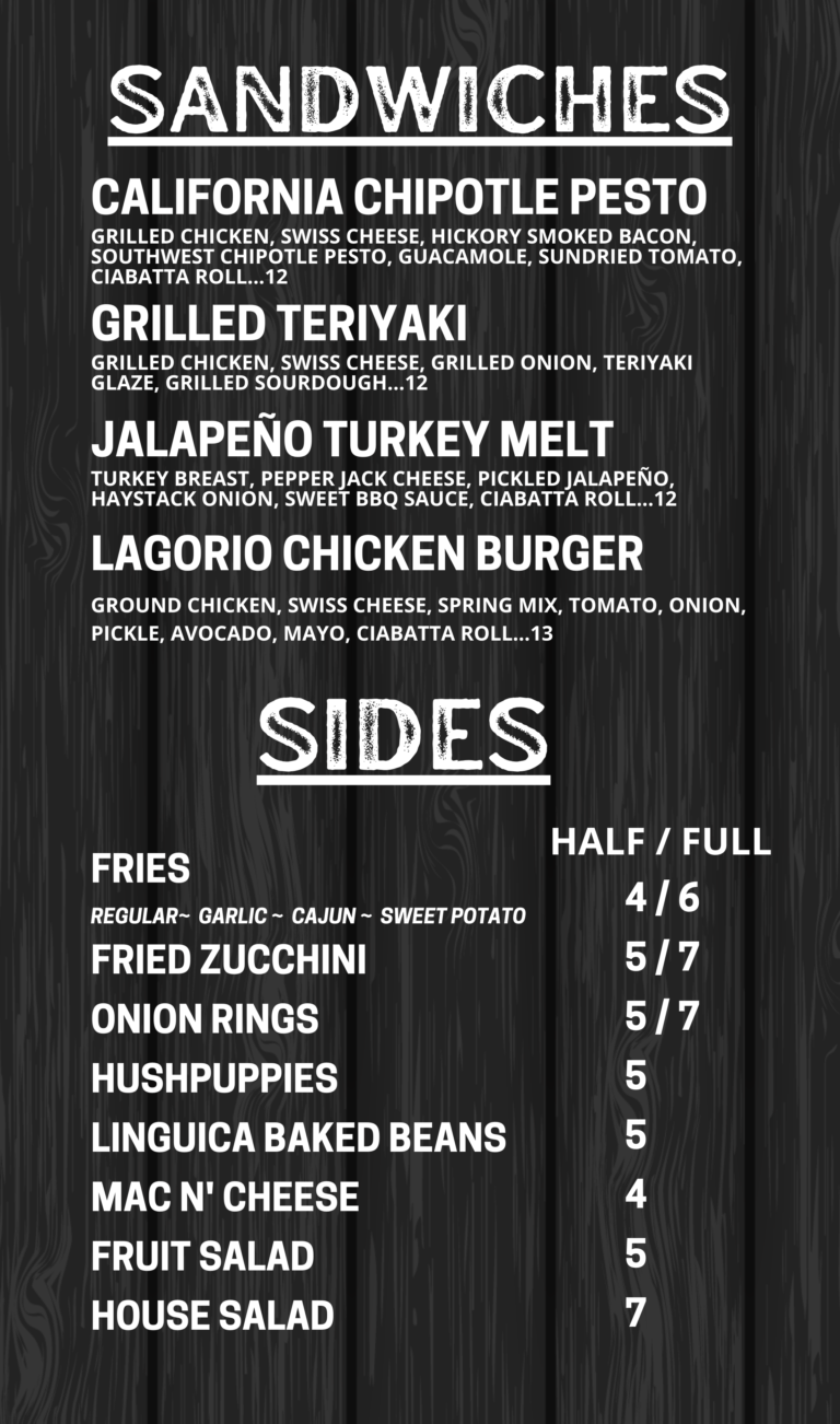 Backwoods Rambling Menu Menu – Backwoods Burgers – Oakdale CA